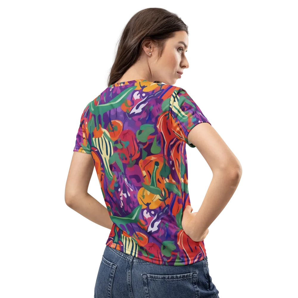 Prismatic Harvest on Women's Crew Neck T-Shirt — Back
