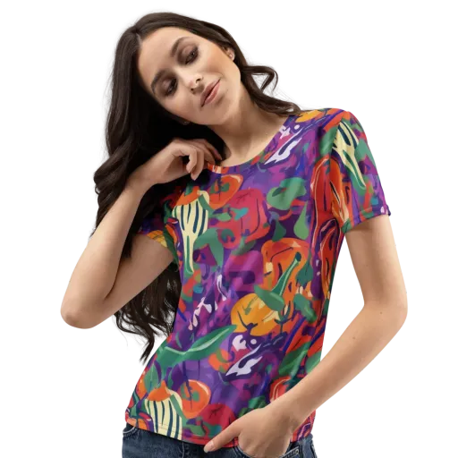 Prismatic Harvest on a Women's Crew Neck T-Shirt