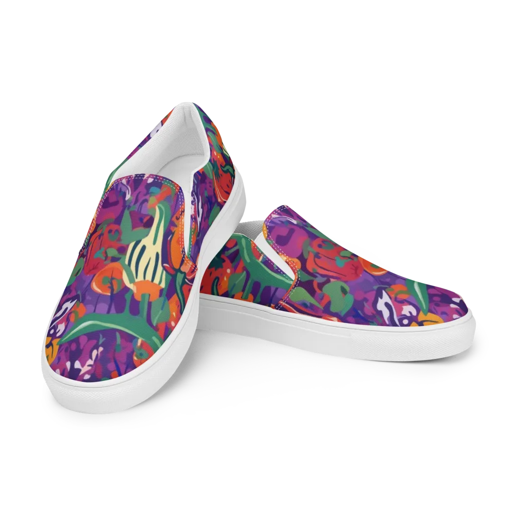 Prismatic Harvest on Men's Slip-On Canvas Shoes — Left Front