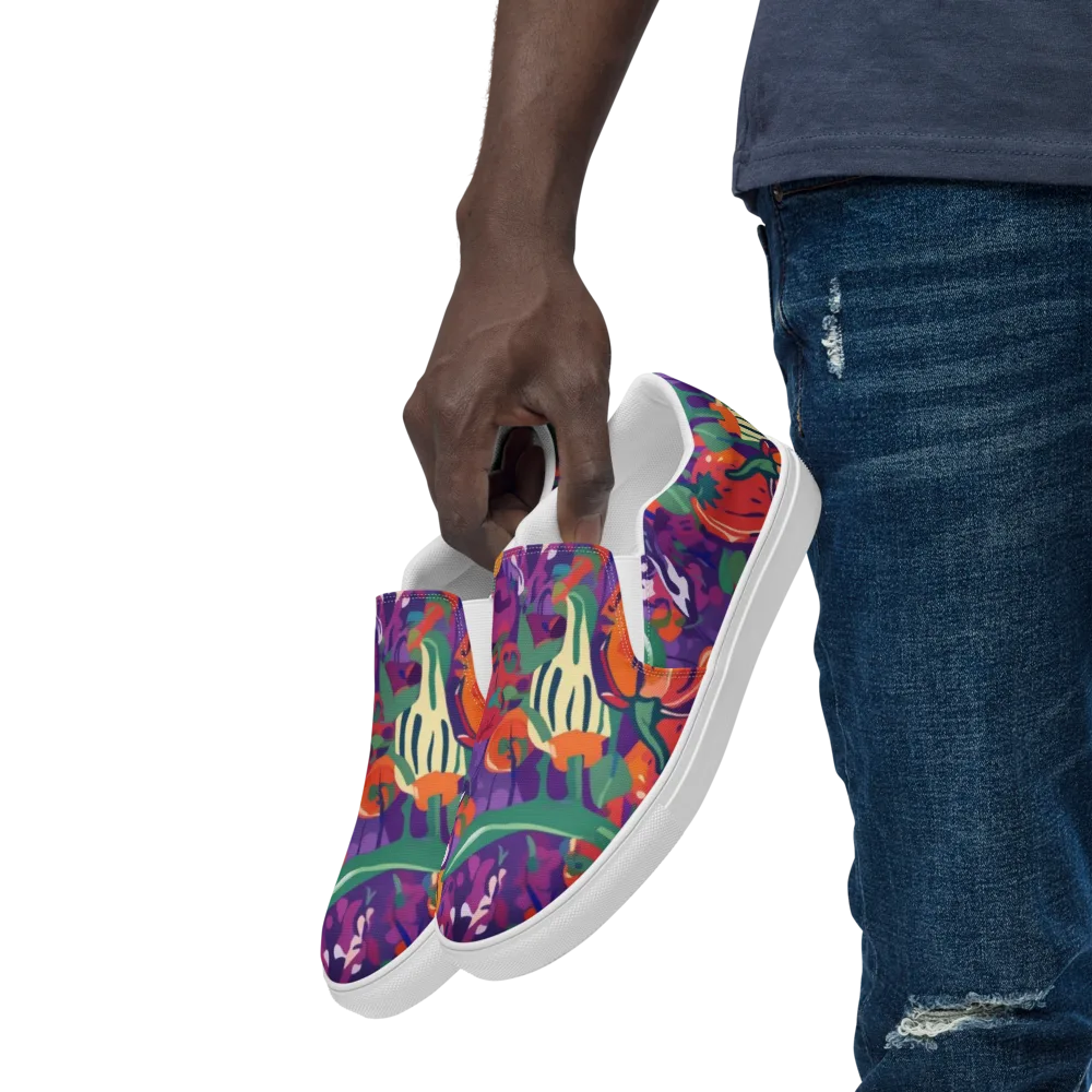 Prismatic Harvest on Men's Slip-On Canvas Shoes — Left Front