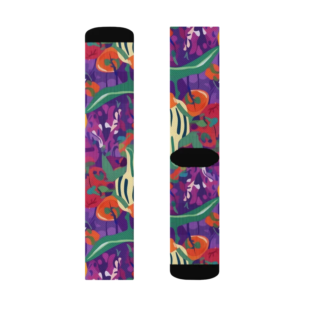 Prismatic Harvest on Socks — Left Sock