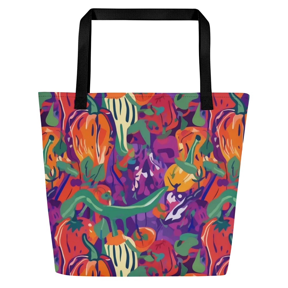 Prismatic Harvest on Large Tote Bag W/ Pocket — Front