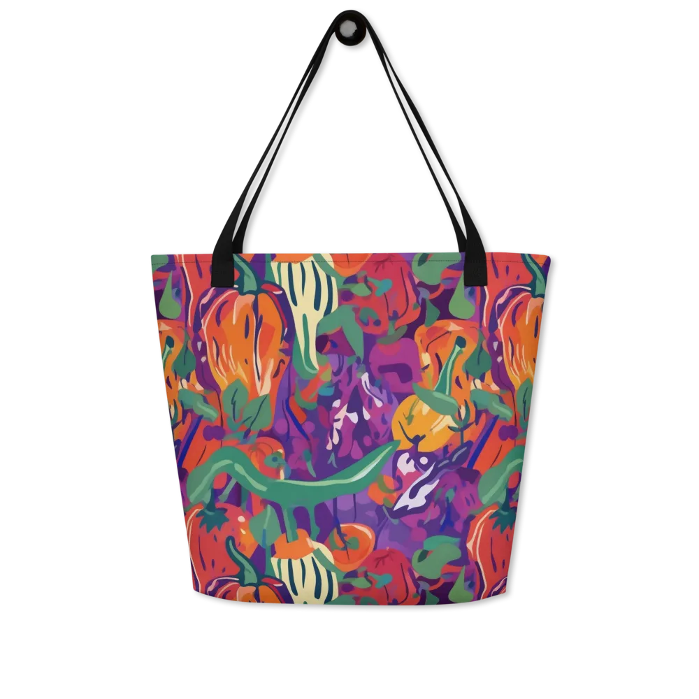 Prismatic Harvest on Large Tote Bag W/ Pocket — Front