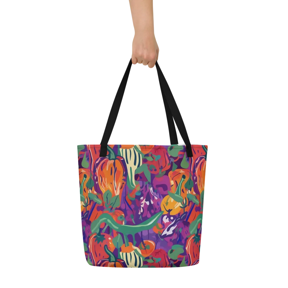 Prismatic Harvest on Large Tote Bag W/ Pocket — Front