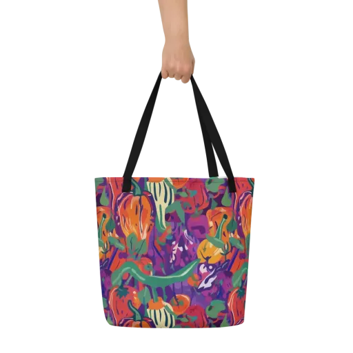 Prismatic Harvest on a Large Tote Bag W/ Pocket