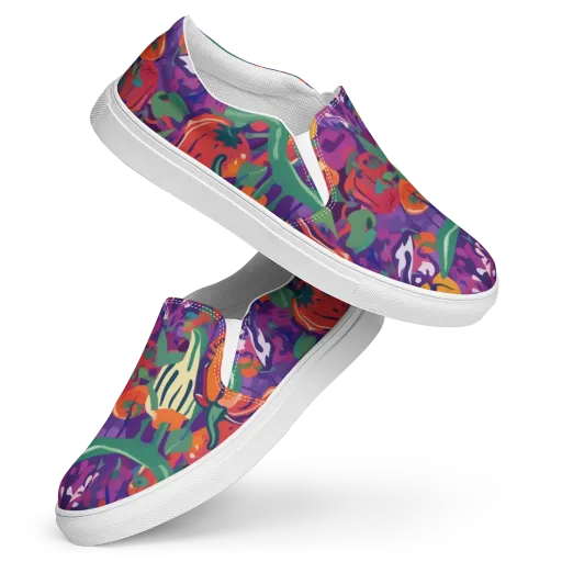 Prismatic Harvest on a Women's Slip-On Canvas Shoes