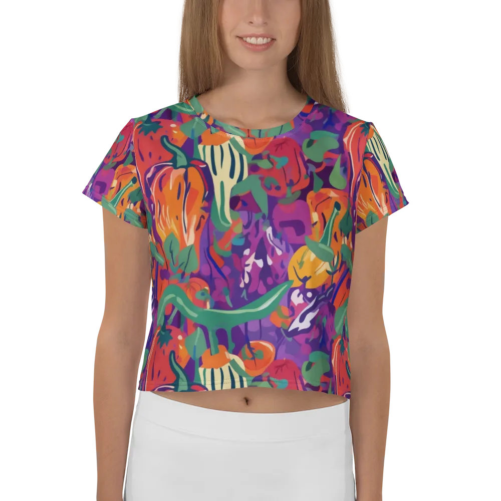Prismatic Harvest on Crop Tee — Front