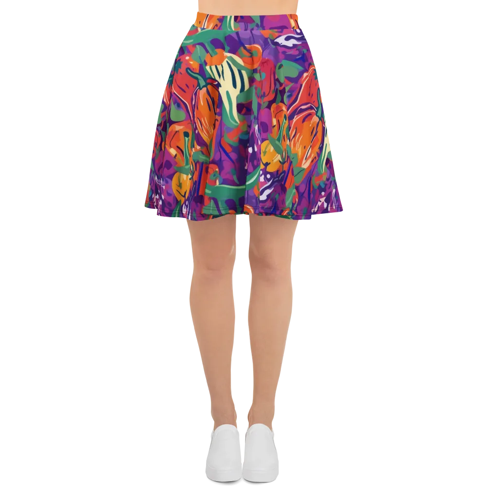 Prismatic Harvest on Skater Skirt — Front