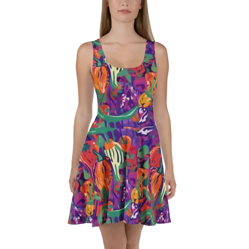Prismatic Harvest on a Skater Dress