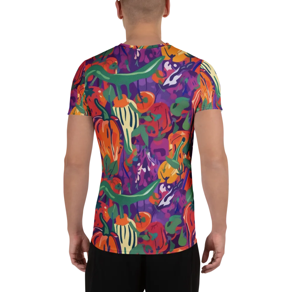 Prismatic Harvest on Men's Athletic T-Shirt — Back