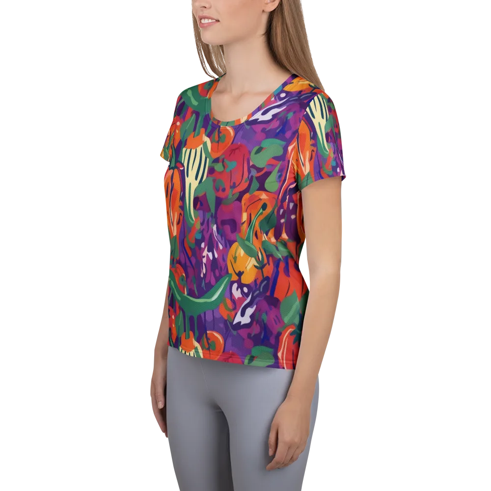 Prismatic Harvest on Women's Athletic T-Shirt — Left