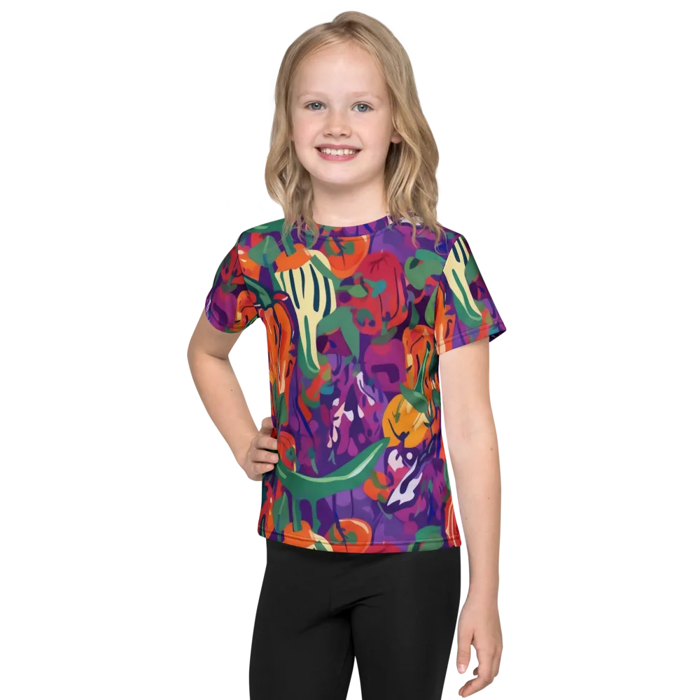 Prismatic Harvest on Kids Crew Neck T-Shirt — Front