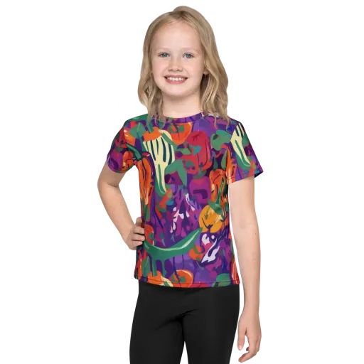 Prismatic Harvest on a Kids Crew Neck T-Shirt