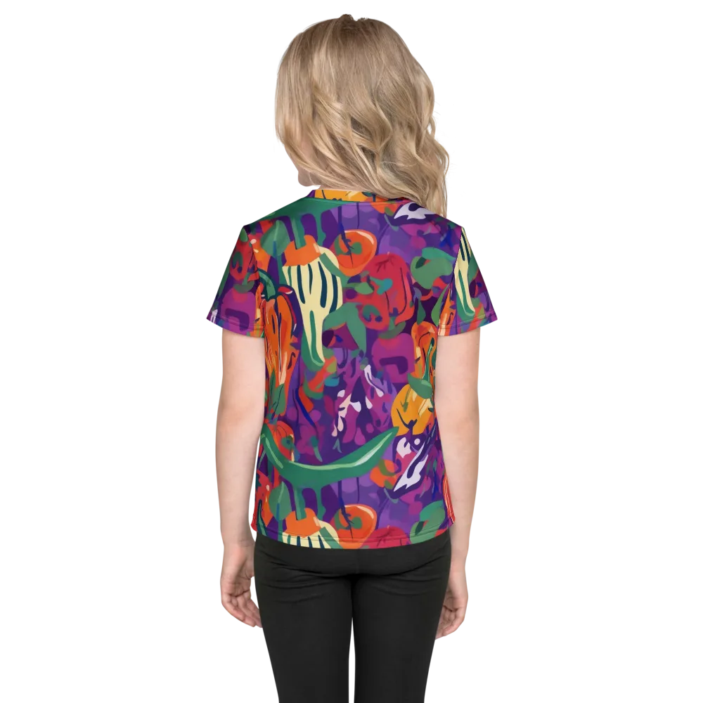 Prismatic Harvest on Kids Crew Neck T-Shirt — Back