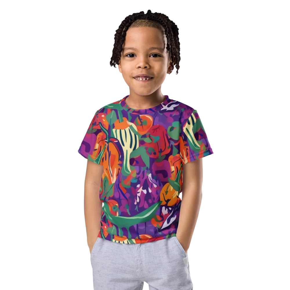 Prismatic Harvest on Kids Crew Neck T-Shirt — Front