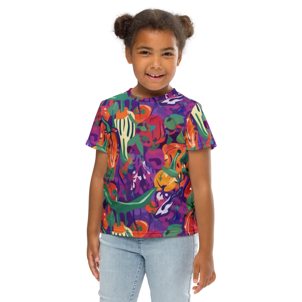 Prismatic Harvest on Kids Crew Neck T-Shirt — Front
