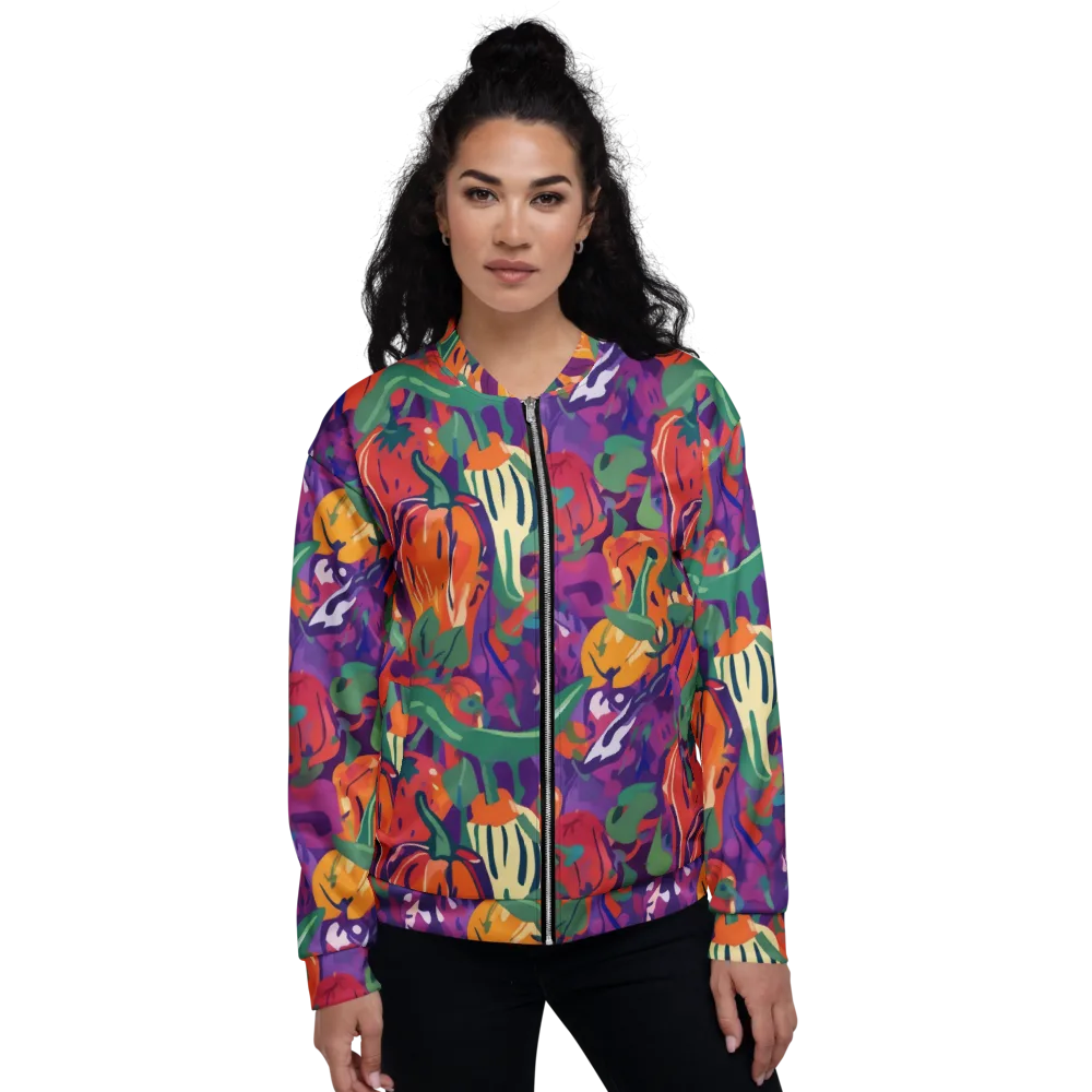 Prismatic Harvest on Bomber Jacket — Front