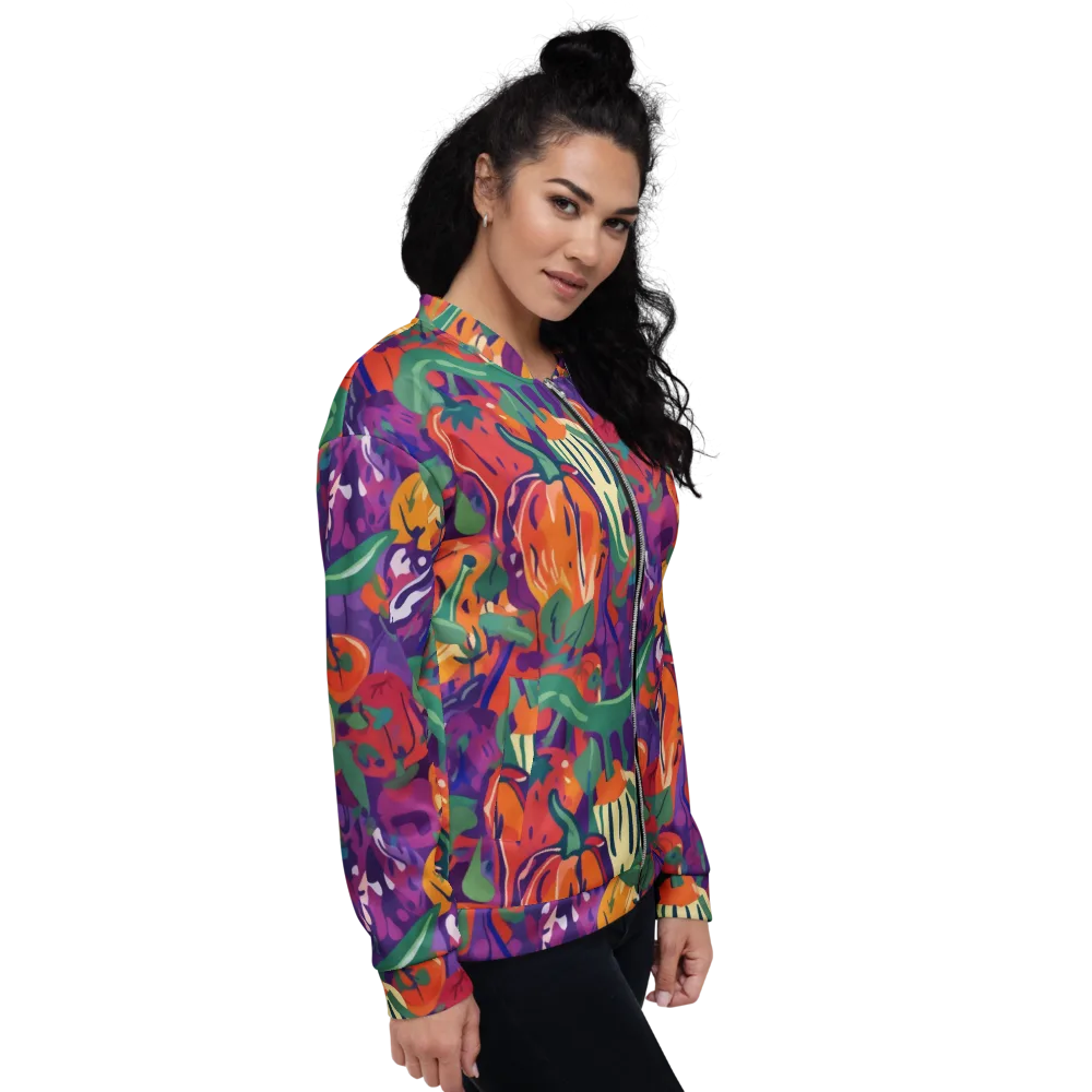 Prismatic Harvest on Bomber Jacket — Right