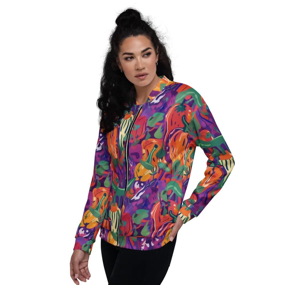 Prismatic Harvest on Bomber Jacket — Left