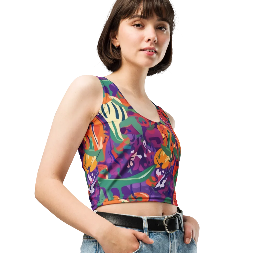Prismatic Harvest on Crop Top — Right Front