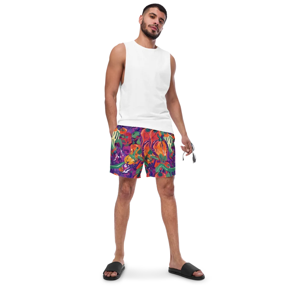 Prismatic Harvest on Swim Trunks — Front