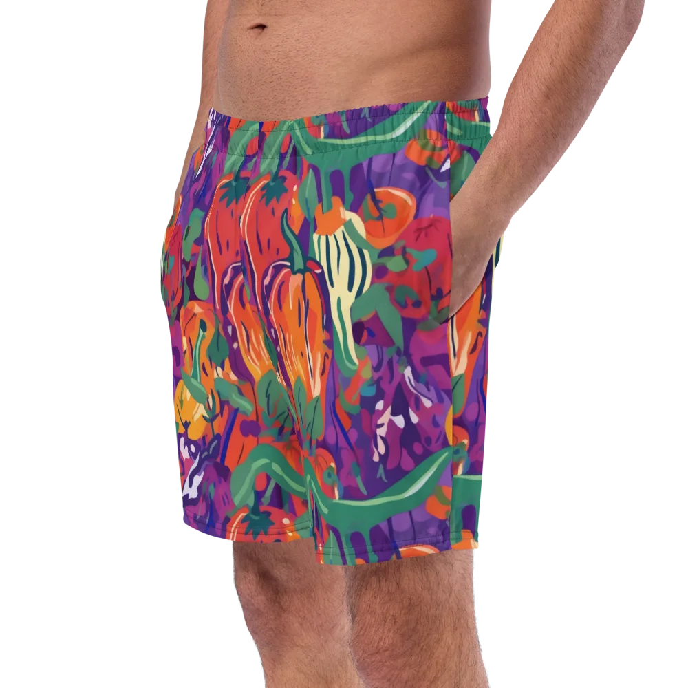 Prismatic Harvest on Swim Trunks — Left Front