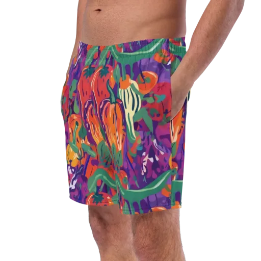 Prismatic Harvest on a Swim Trunks