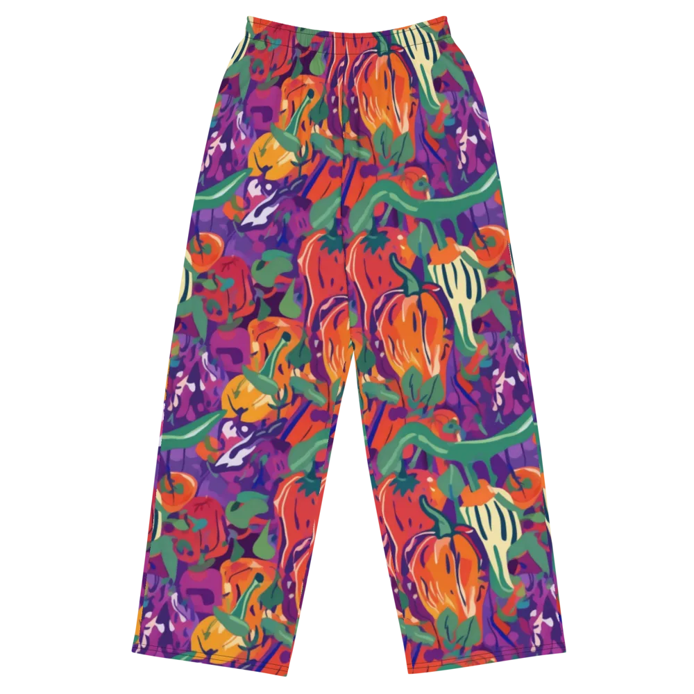 Prismatic Harvest on Wide-Leg Pants — Front