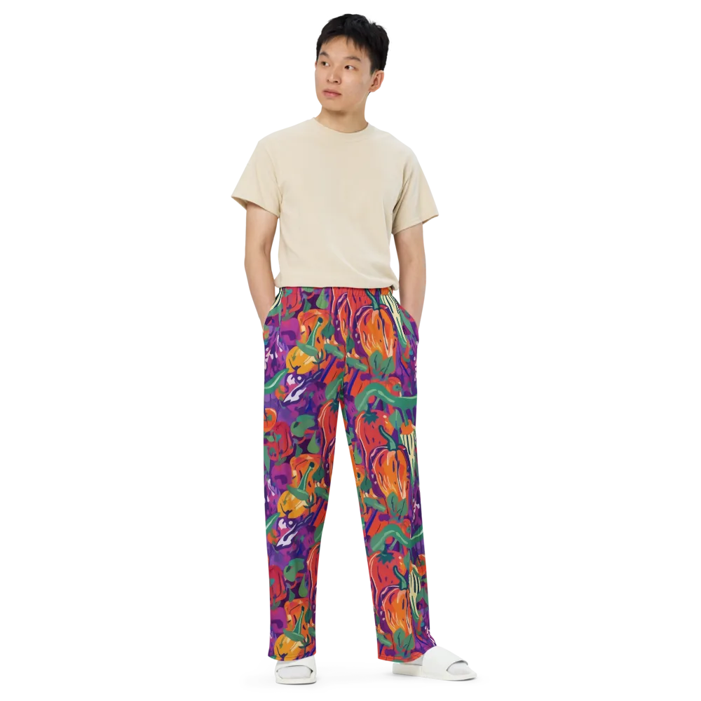 Prismatic Harvest on Wide-Leg Pants — Front
