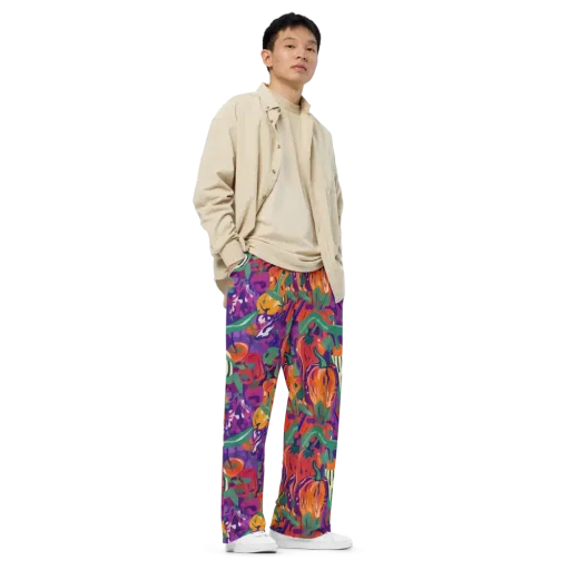 Prismatic Harvest on a Wide-Leg Pants