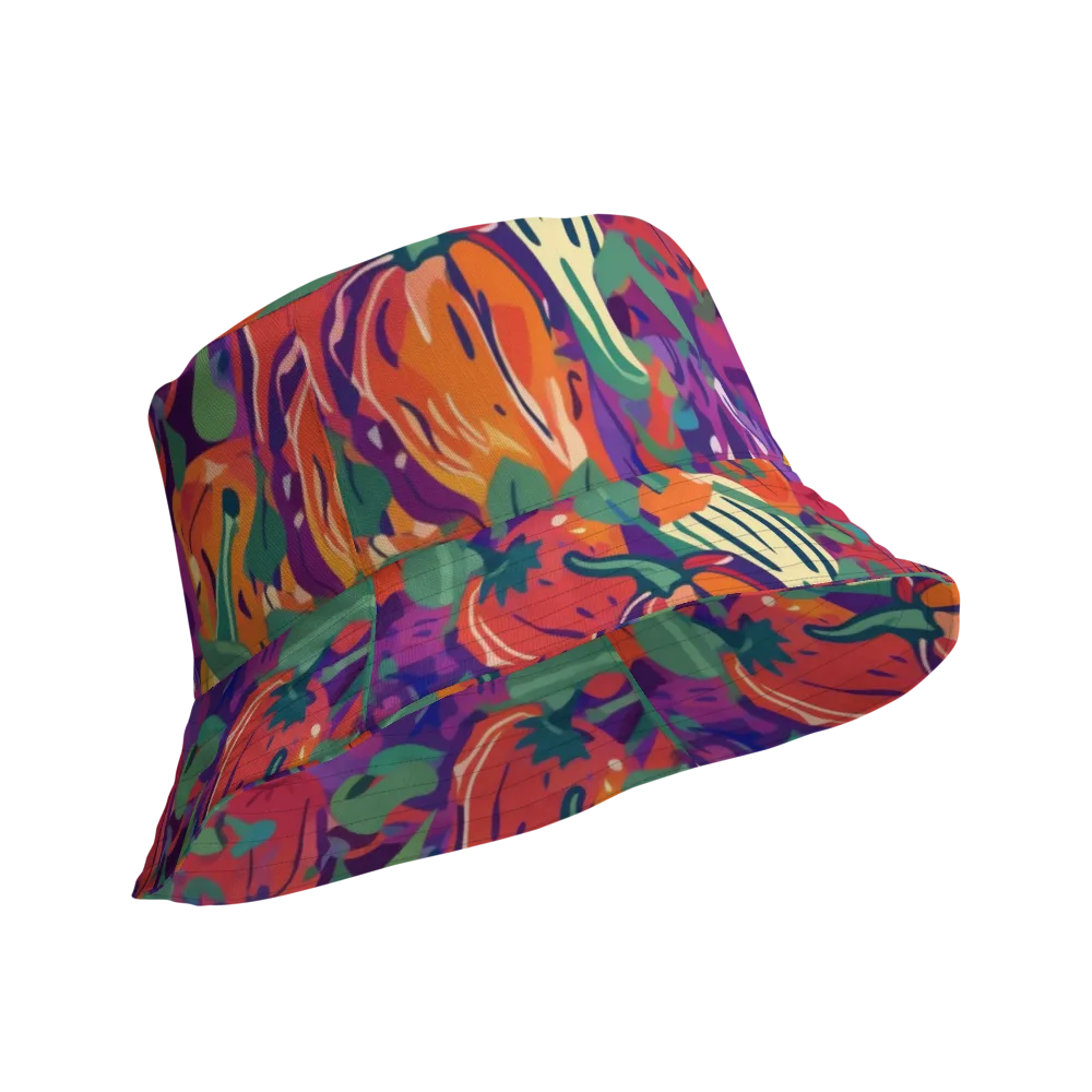 Prismatic Harvest on Reversible Bucket Hat — Product details Outside