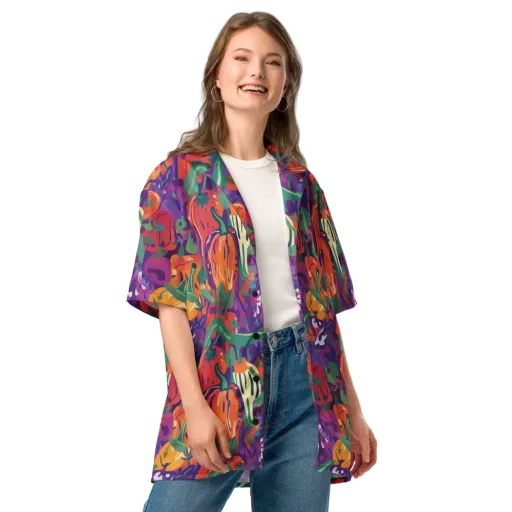 Prismatic Harvest on a Button Shirt