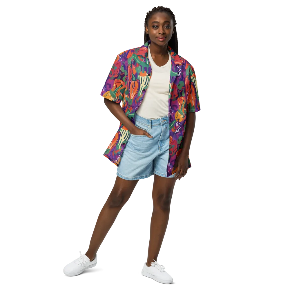 Prismatic Harvest on Button Shirt — Front