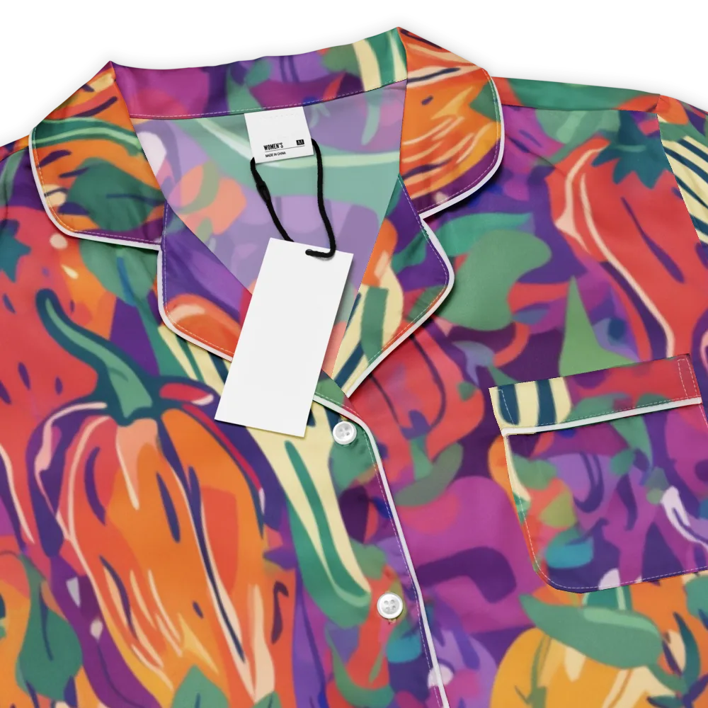 Prismatic Harvest on Women's Short Sleeve Pajama Top — Product details