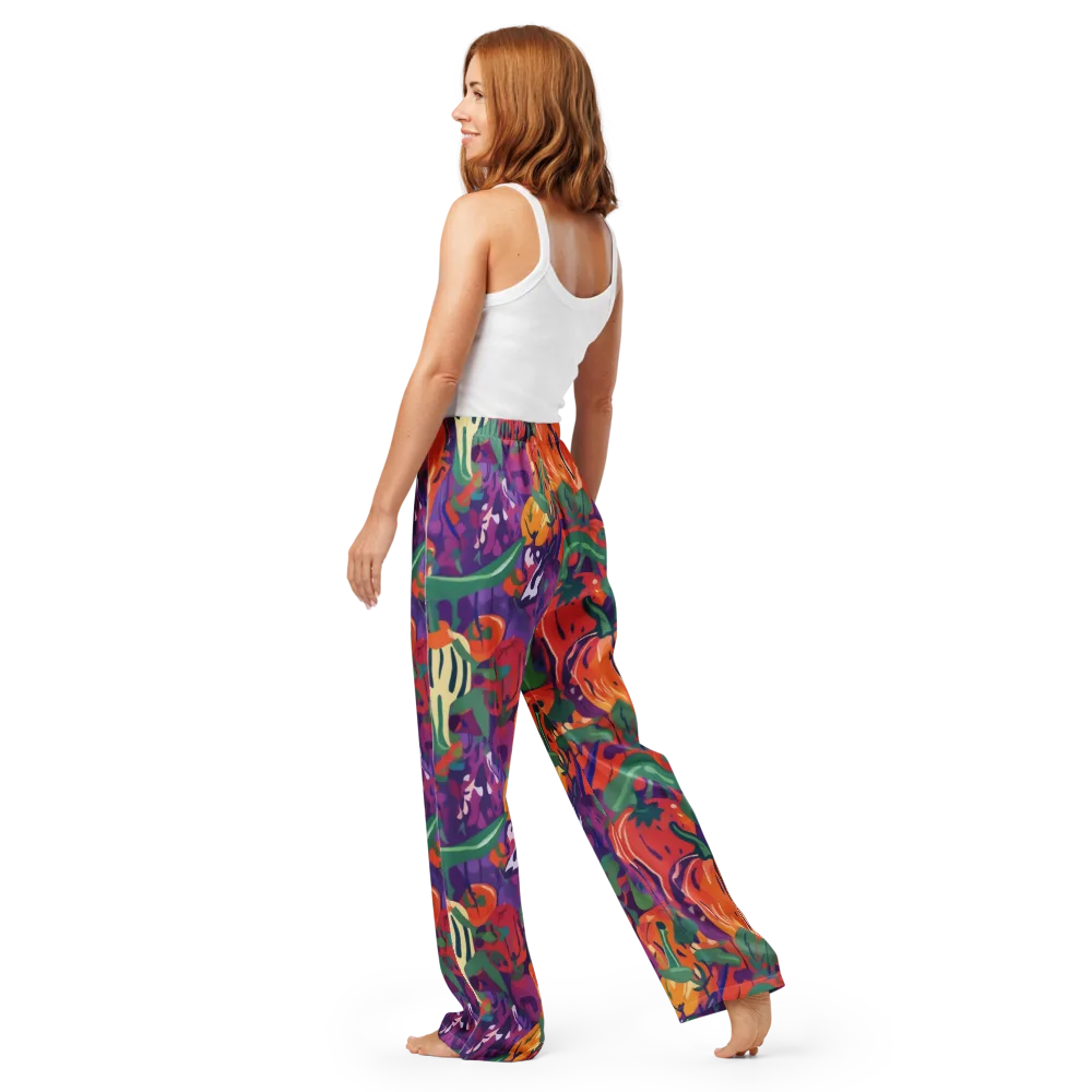 Prismatic Harvest on Women's Pajama Pants — Back