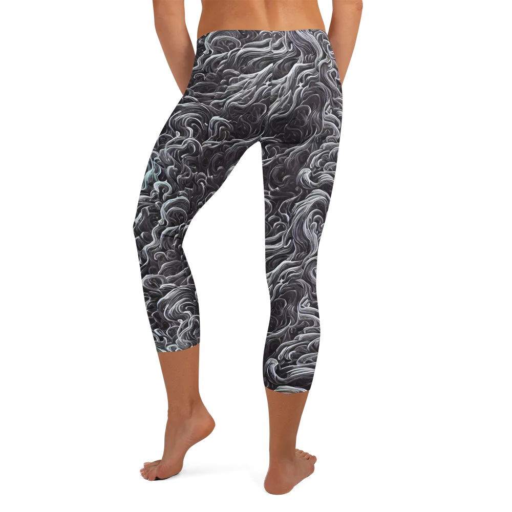 Savrasov Swirls on Capri Leggings — Back