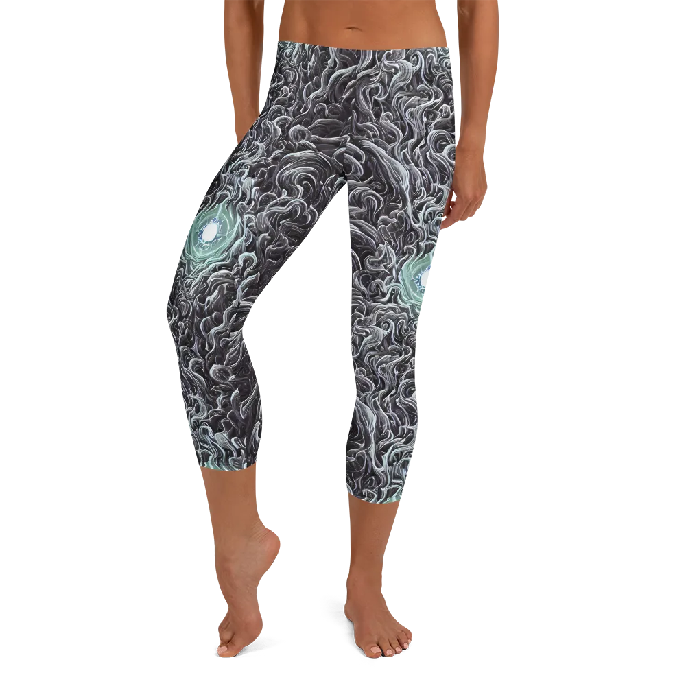 Savrasov Swirls on Capri Leggings — Front