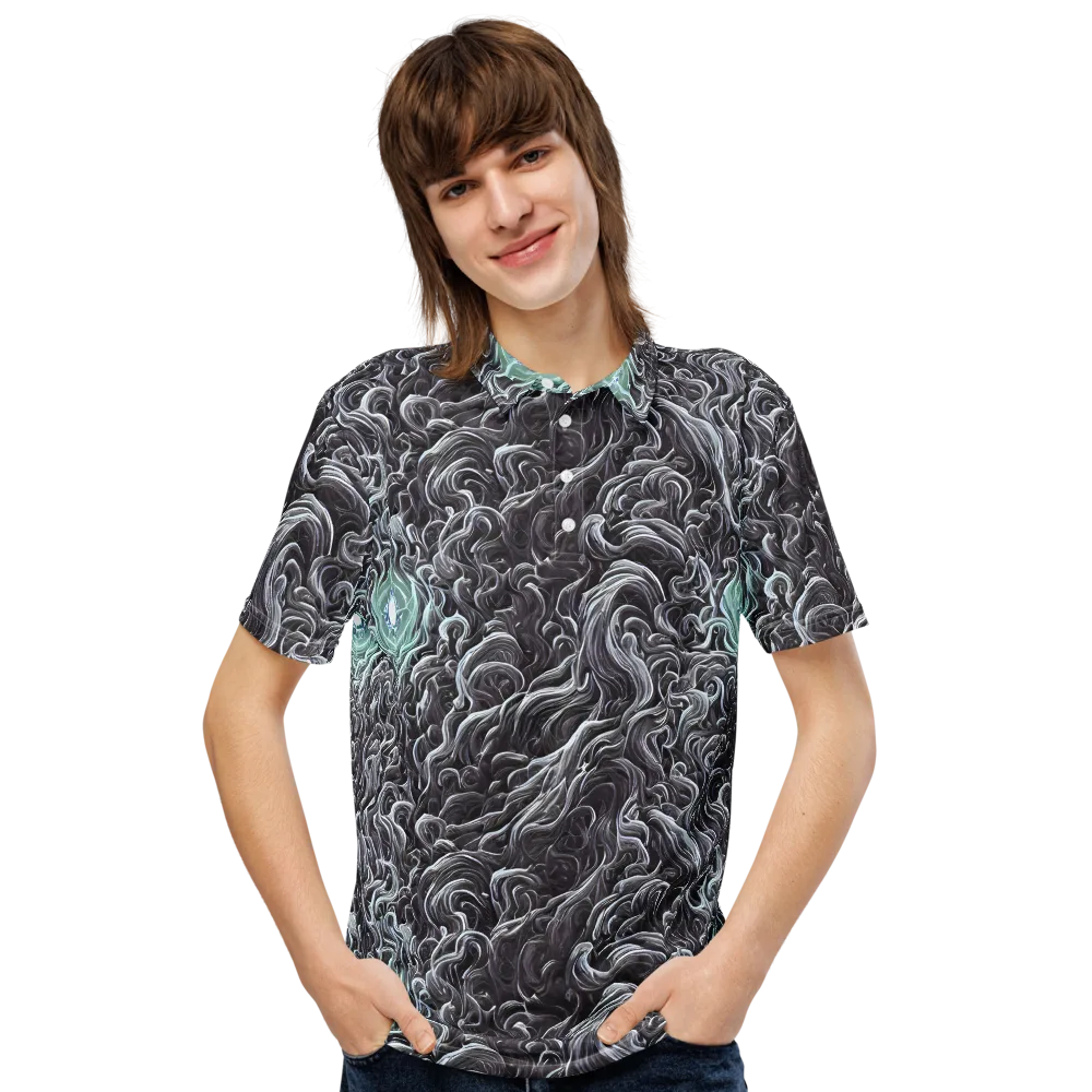 Savrasov Swirls on Men's Slim Fit Polo Shirt — Front