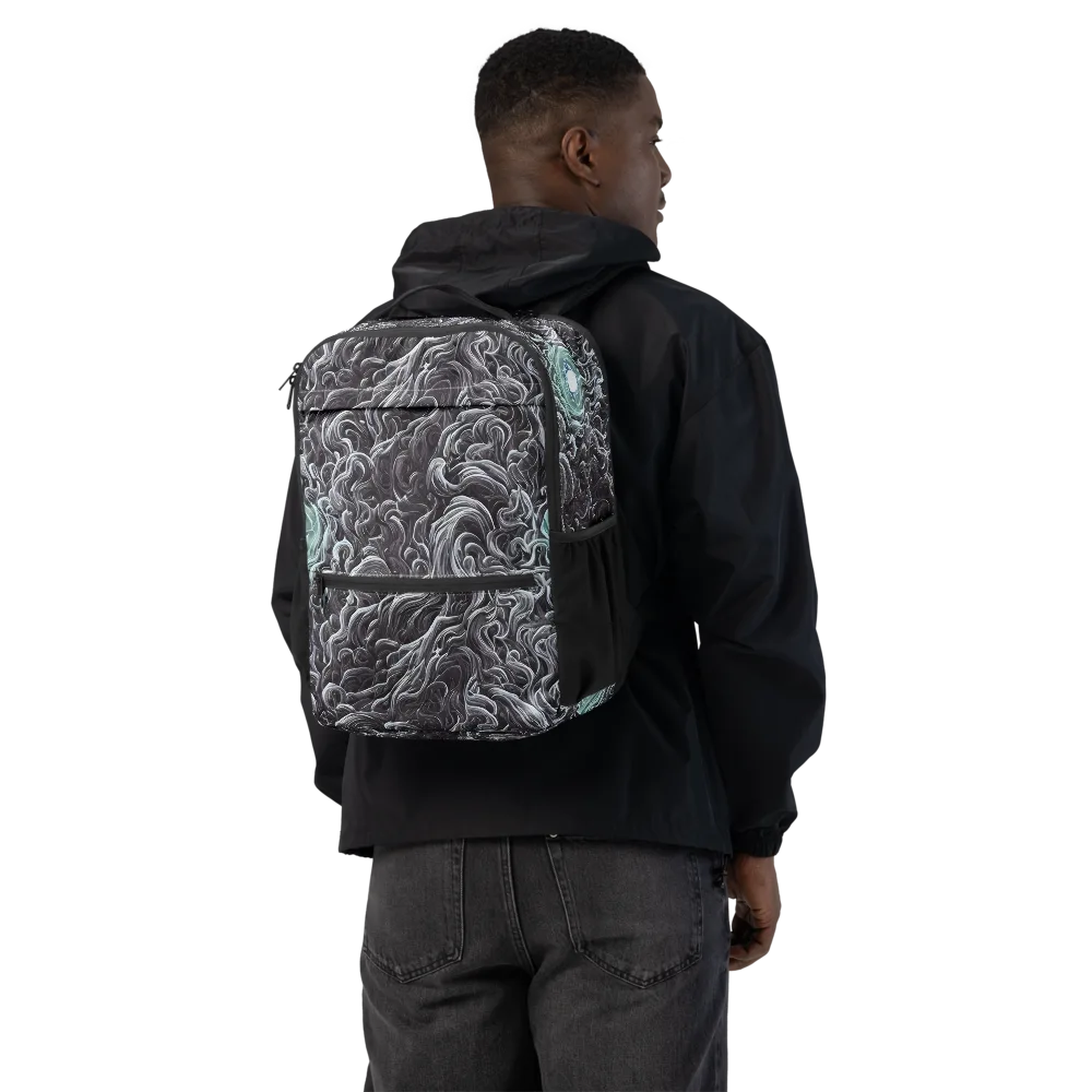 Savrasov Swirls on Utility Backpack — Back