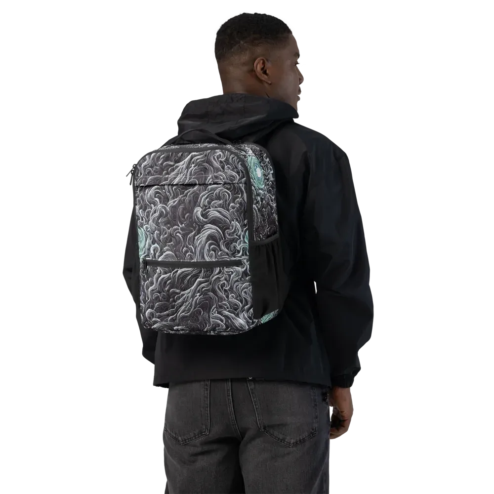 Savrasov Swirls on Utility Backpack — Back