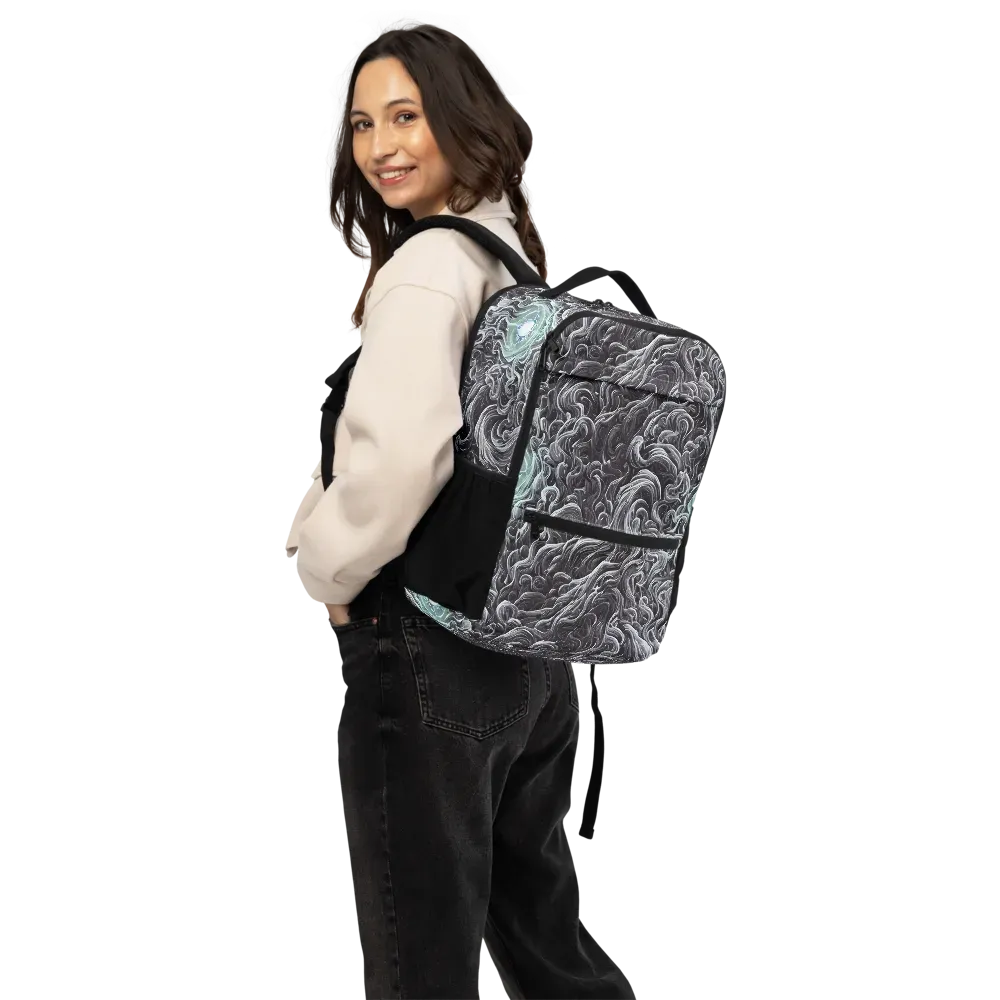 Savrasov Swirls on Utility Backpack — Back