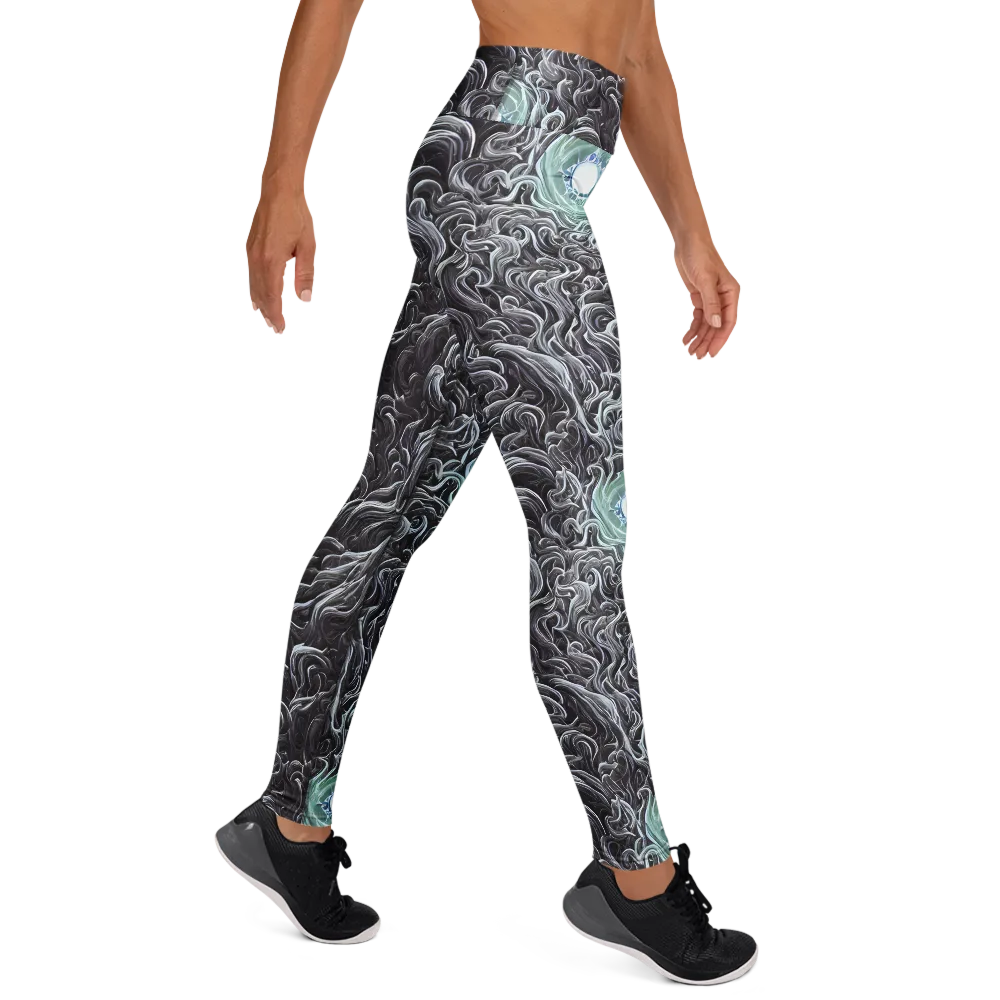Savrasov Swirls on Yoga Leggings — Right