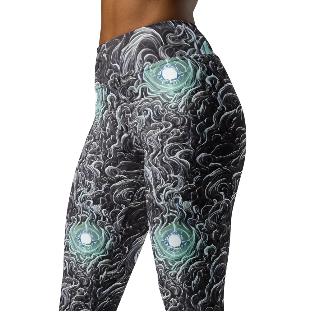 Savrasov Swirls on Yoga Leggings — Left Front