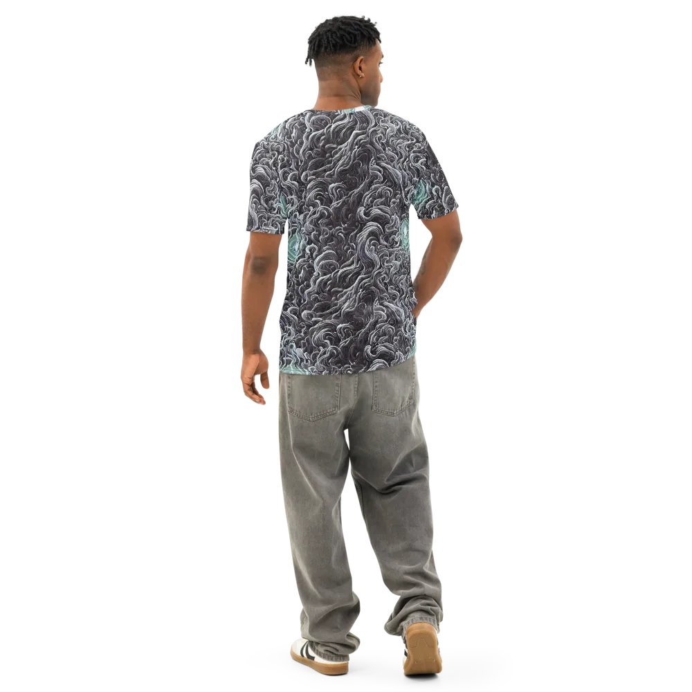 Savrasov Swirls on Men's Cotton Crew Neck T-Shirt — Back