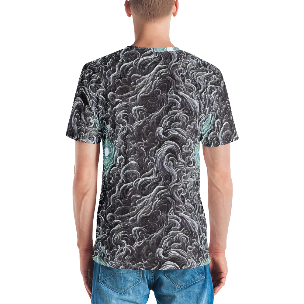 Savrasov Swirls on Men's Crew Neck T-Shirt — Back
