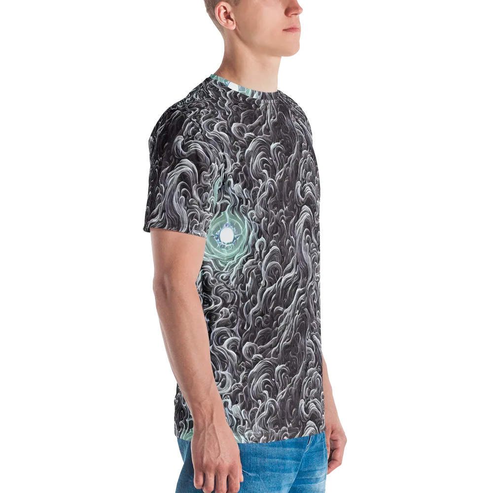 Savrasov Swirls on Men's Crew Neck T-Shirt — Right