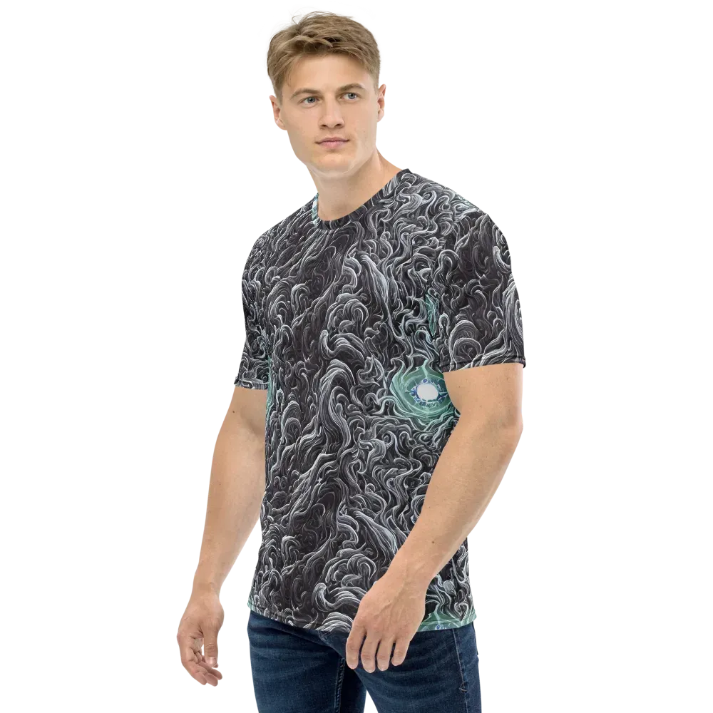 Savrasov Swirls on Men's Crew Neck T-Shirt — Left