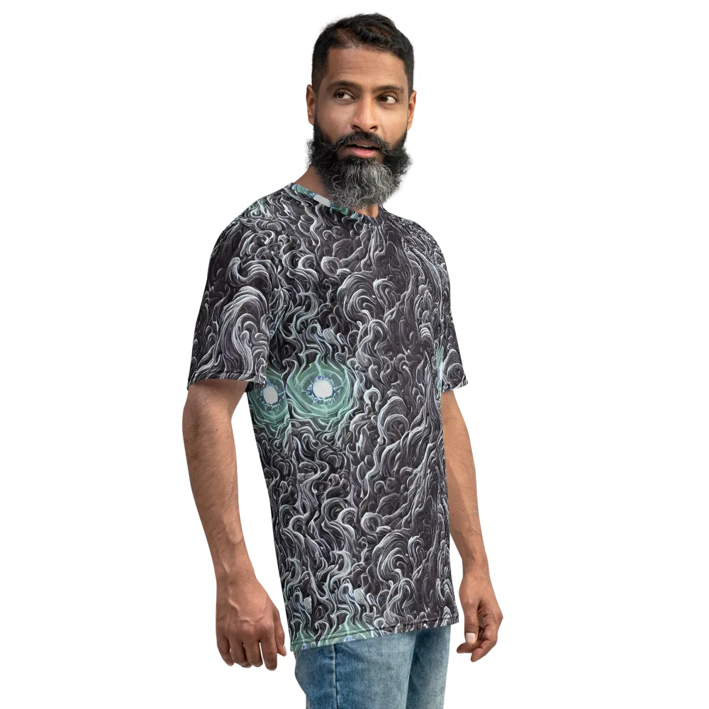 Savrasov Swirls on Men's Crew Neck T-Shirt — Right