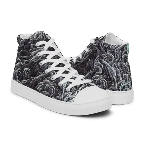 Savrasov Swirls on a Men's High Top Canvas Shoes