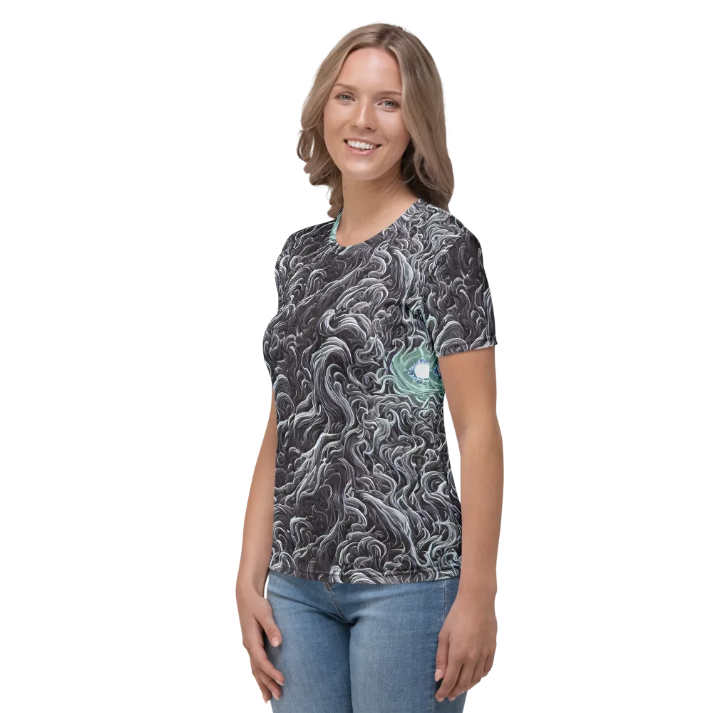 Savrasov Swirls on Women's Crew Neck T-Shirt — Left